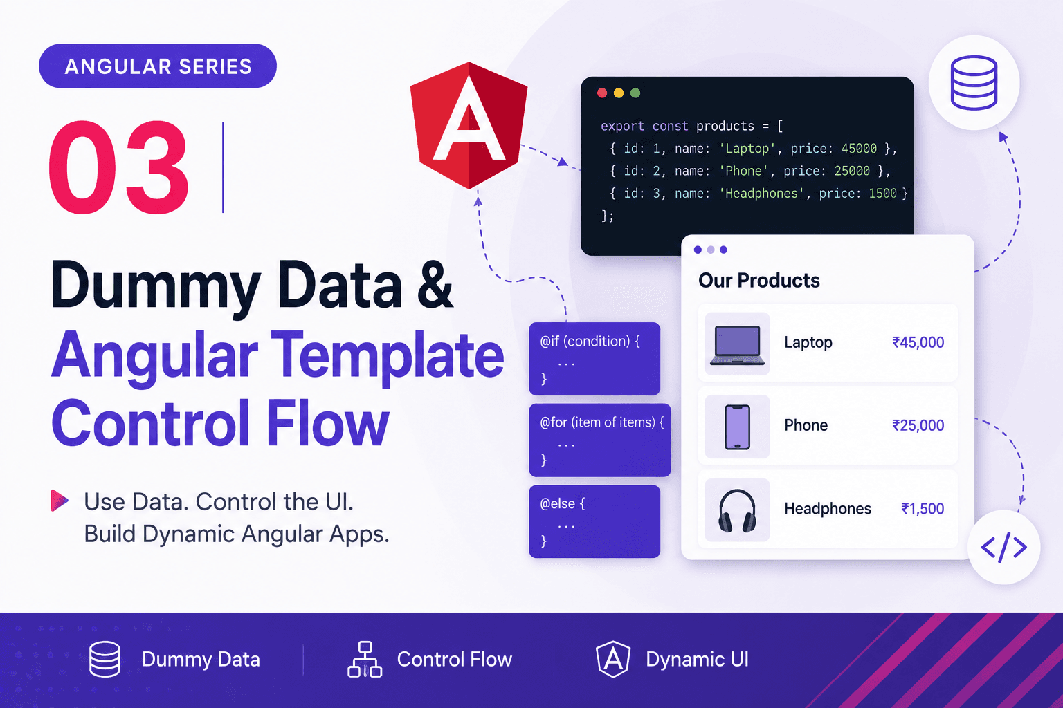 Angular Series - 03 - Dummy Data & Angular Template Control Flow